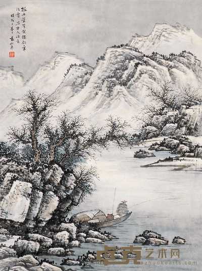 袁松年 山水 立轴 54×41cm